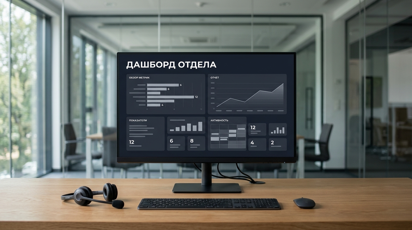 Дашборд отдела продаж с ключевыми показателями