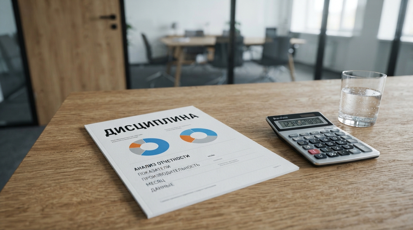 Отчёт с регламентом дисциплины в отделе продаж