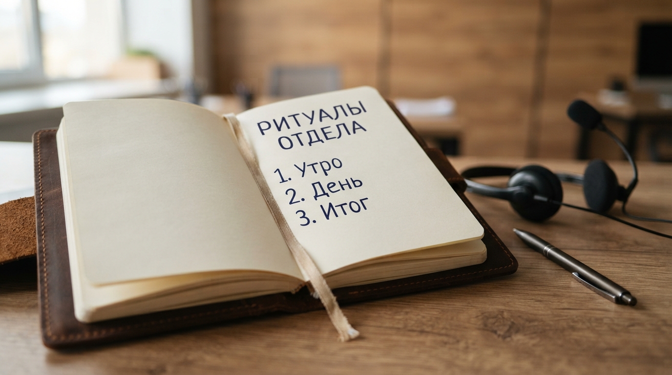 Блокнот с ежедневными ритуалами отдела продаж