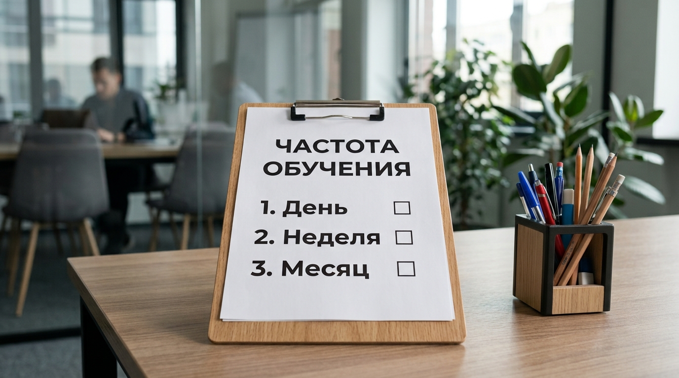 Чек-лист частоты обучения в отделе продаж