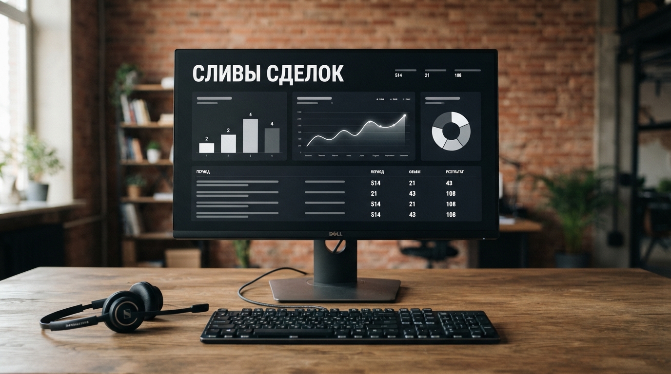 Дашборд со «сливами» сделок в звонках