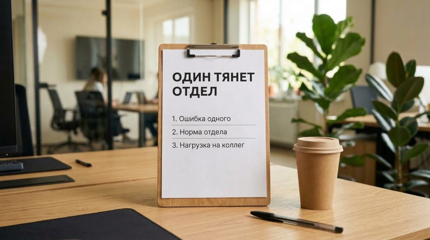 Влияние ошибок одного менеджера на весь отдел