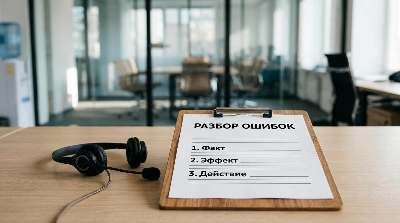 Чек-лист конструктивного разбора ошибок менеджера