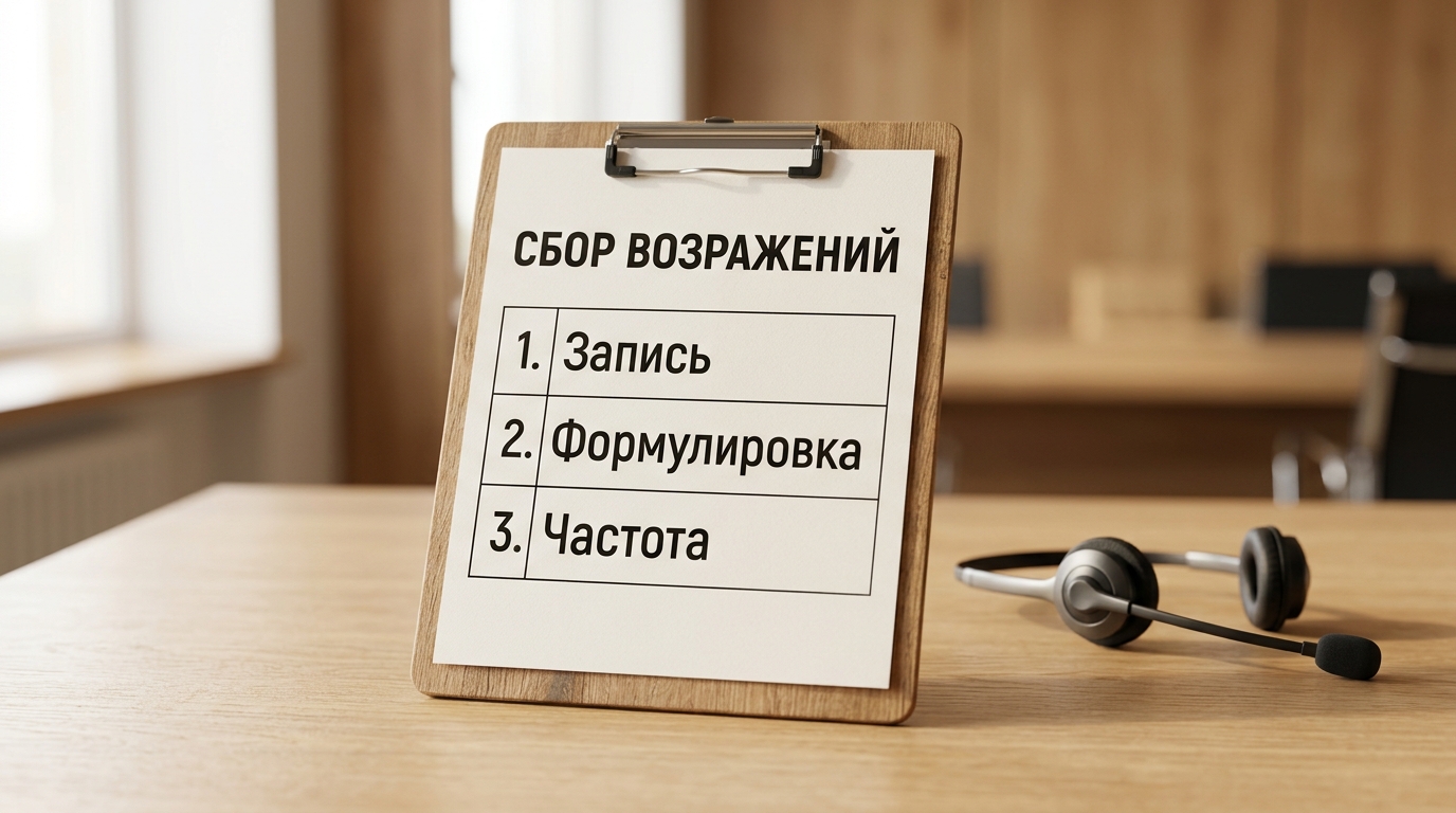 Чек-лист сбора реальных возражений клиентов