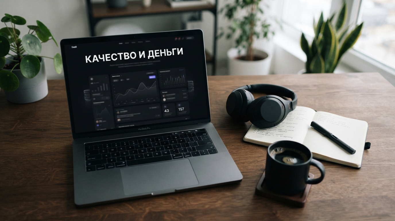 Ноутбук со связью качества звонков и выручки