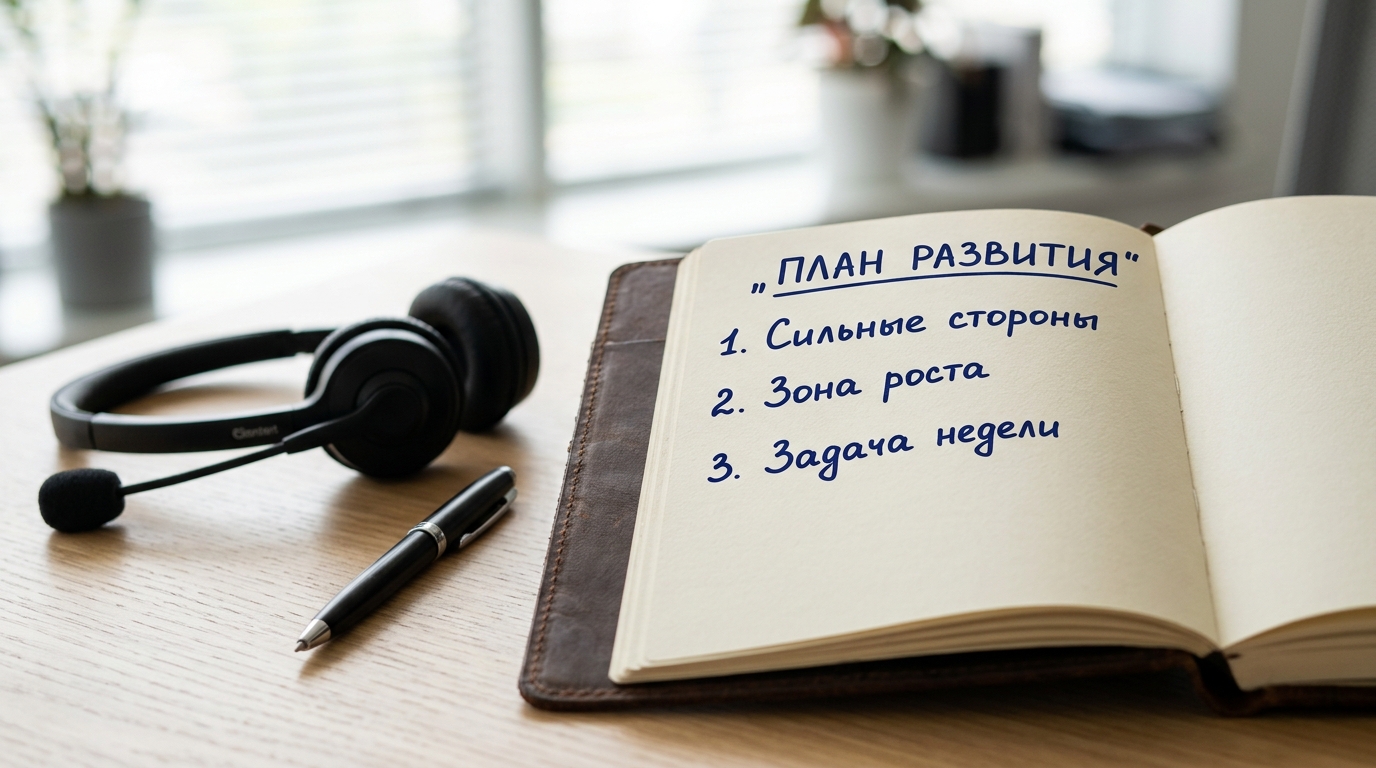 План развития менеджера, составленный по оценке звонков