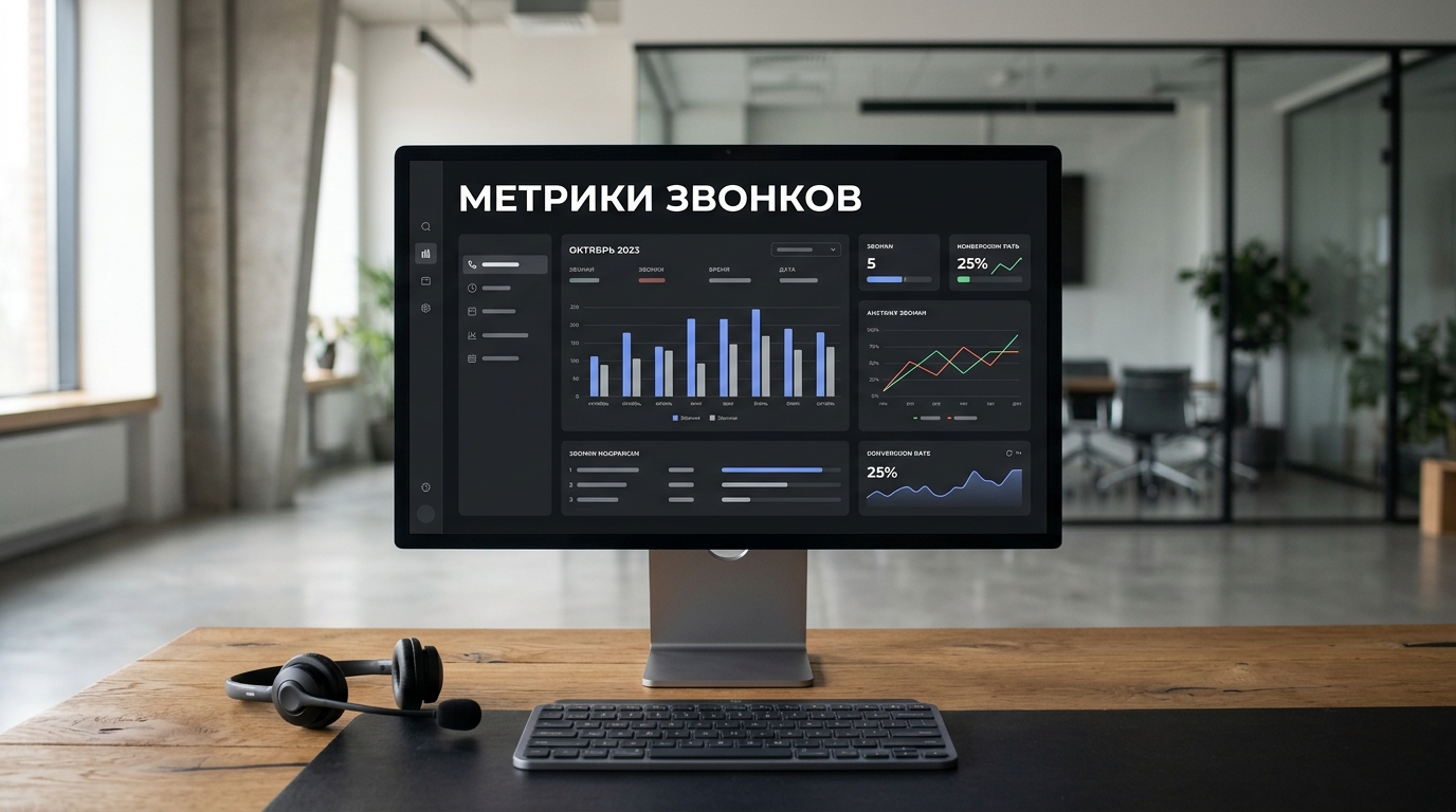 Дашборд с метриками телефонных звонков.