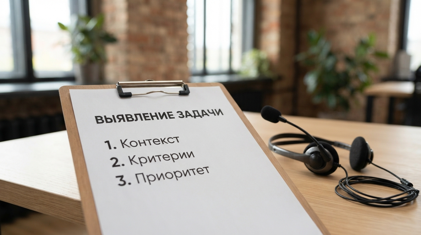 Чек-лист выявления задачи клиента