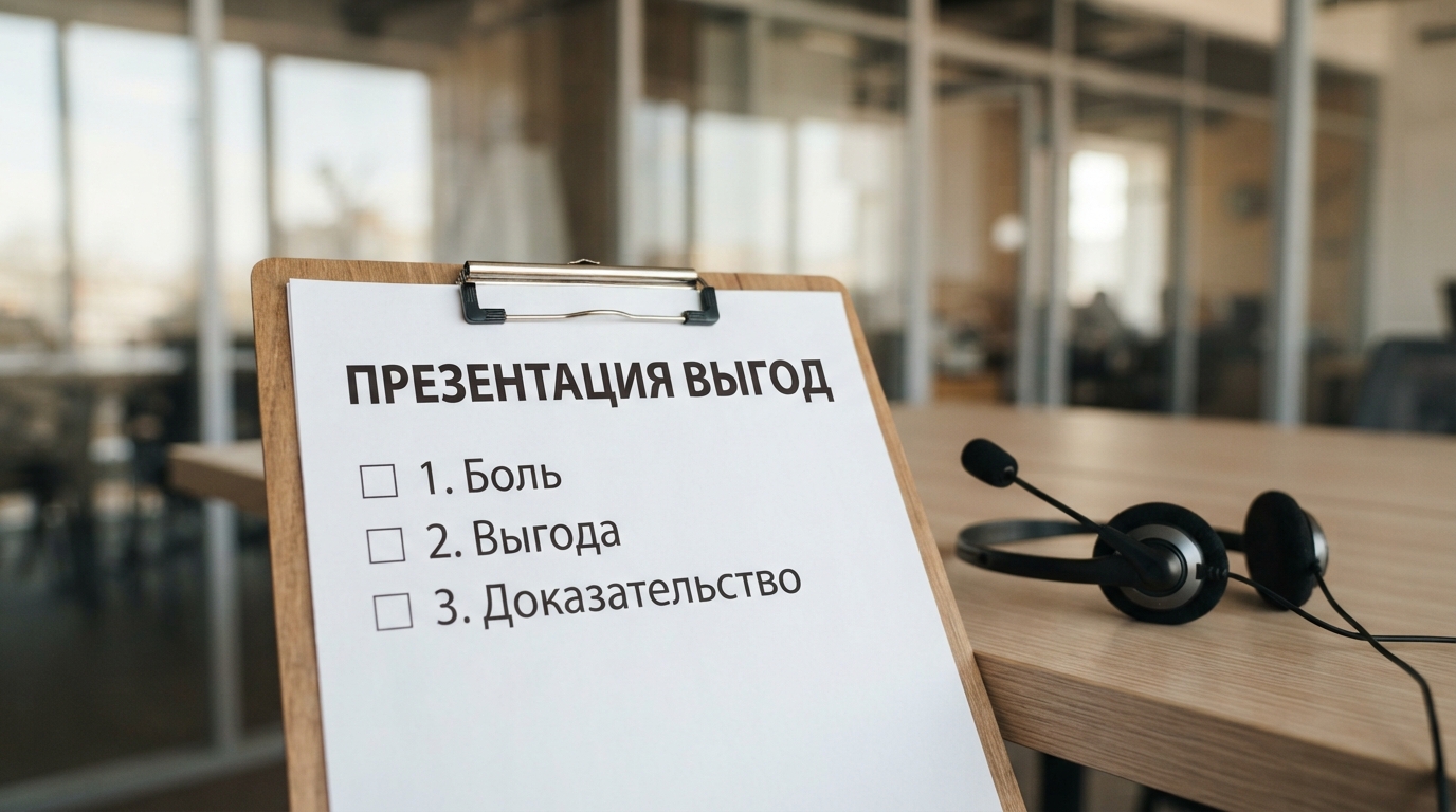 Чек-лист презентации через выгоды