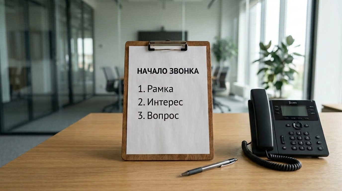 Чек-лист ошибок в начале звонка