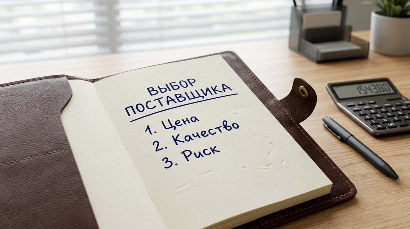 Блокнот с ответом на возражение о дешёвых конкурентах